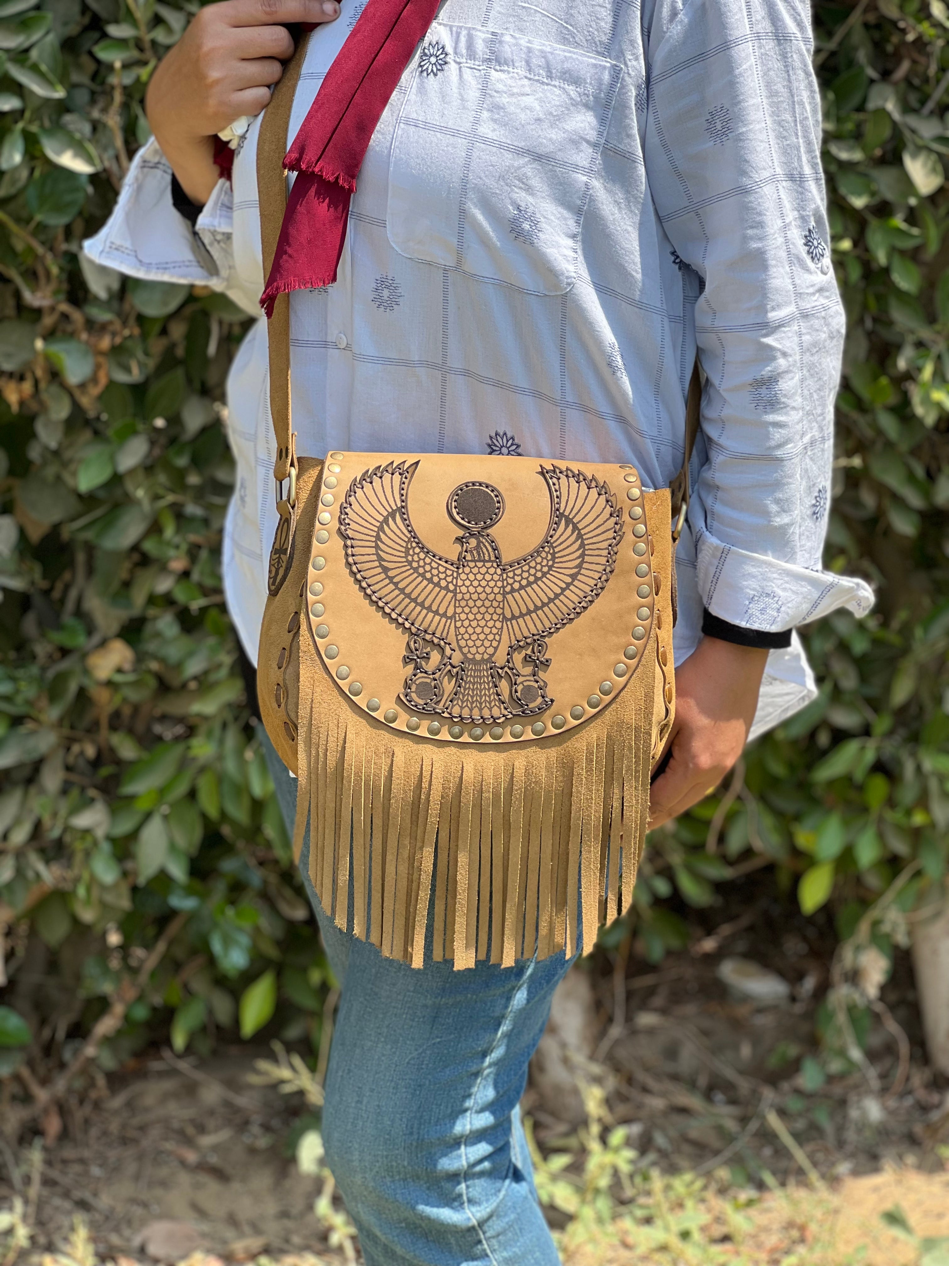 Suede Pharaonic bag