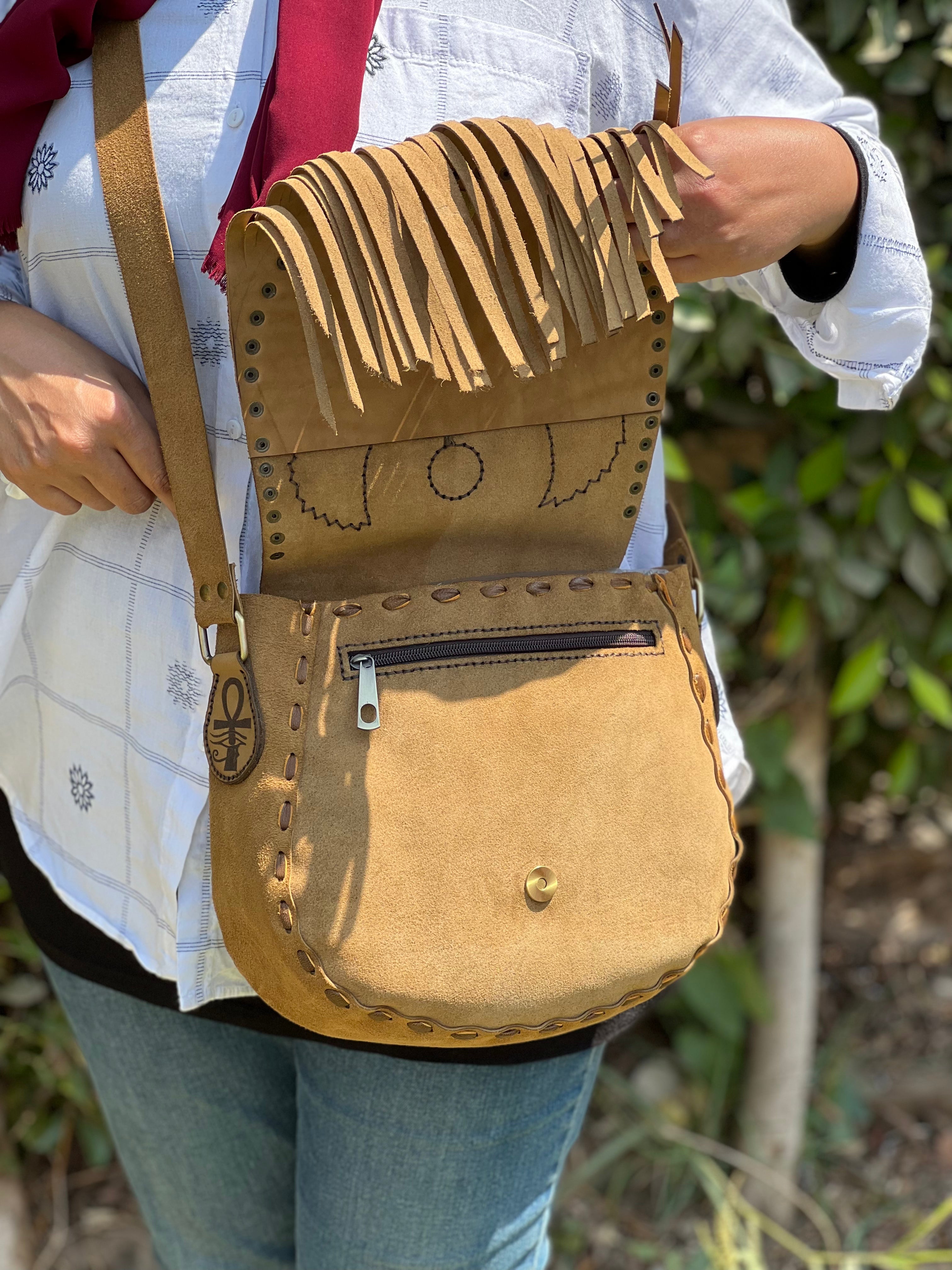 Suede Pharaonic bag